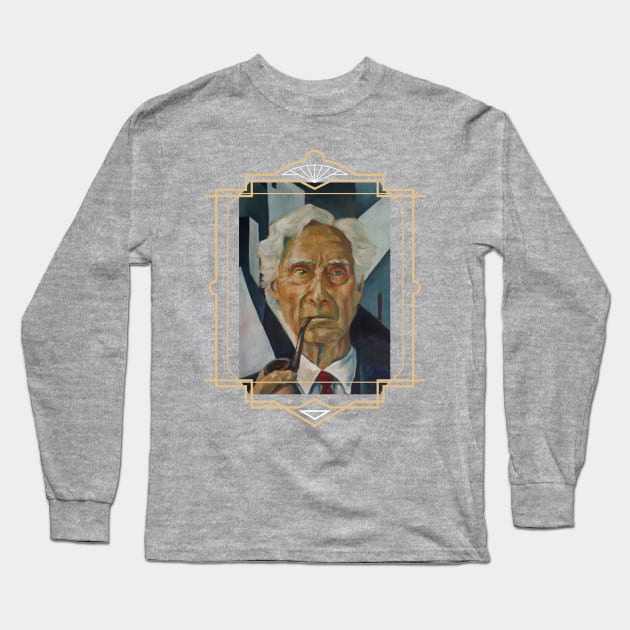 Bertrand Russell Long Sleeve T-Shirt by ReneeBolinger